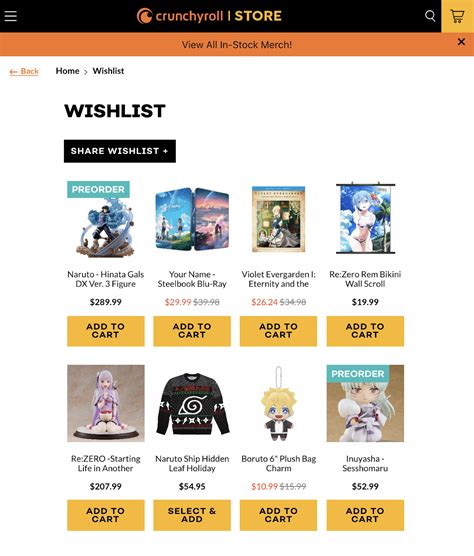 crunchyroll online shop.